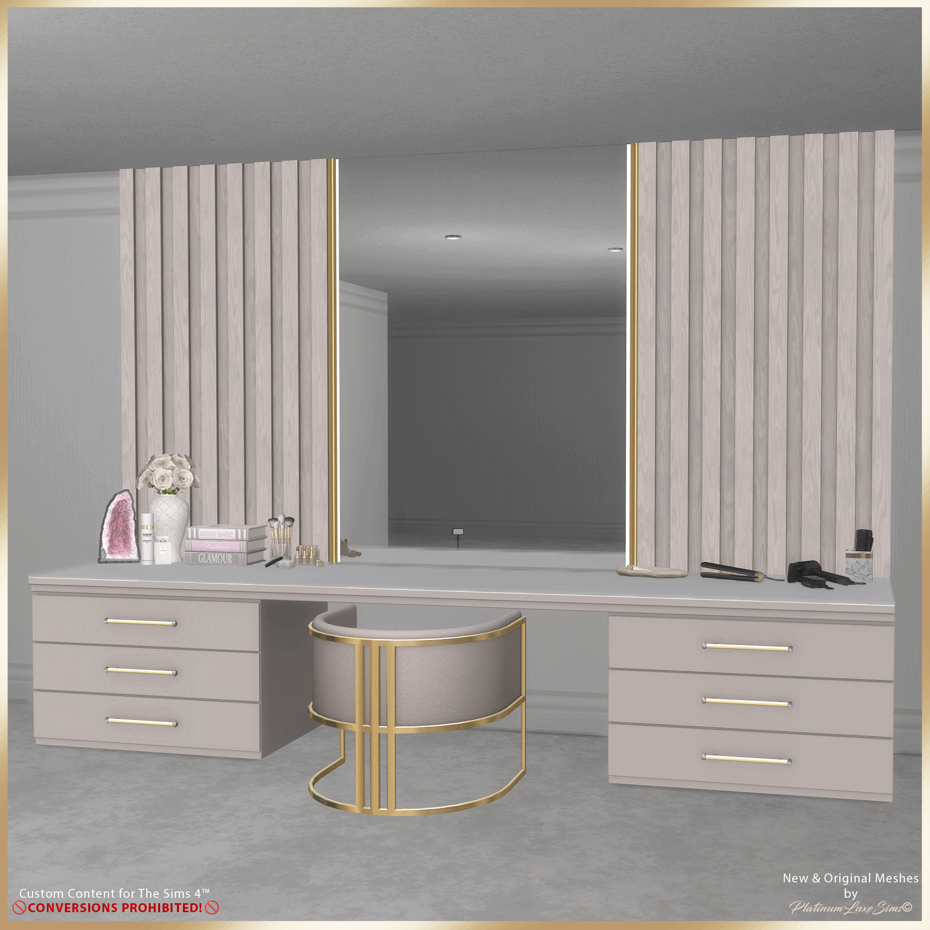 Галерея мода Туалетный столик Luxury Panel Vanity Set #1